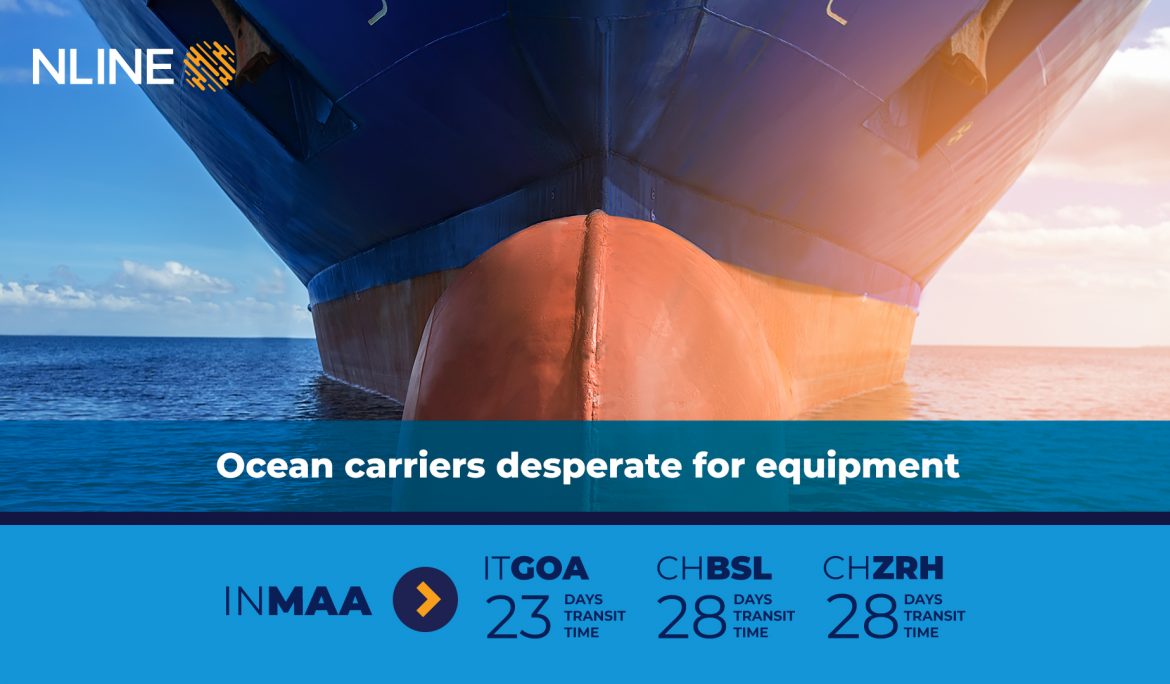 Ocean carriers desperate for equipment